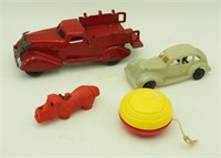 4 Vintage Toys Lapin Car Orbit Top Yo Yo Dog Light