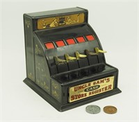 Uncle Sam's Store Cash Register Tin Toy Durable