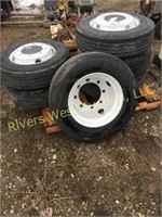 6- 215/75R17.5 8 lug wheels
