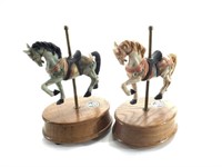 Two Carousel Horse Music Boxes - Albert Price