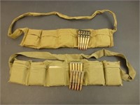 * 2 Military Cloth Bandoliers Full of Ammo