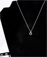 Jewelry Sterling Silver Necklace & Earrings Set