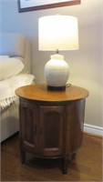 Round End Table with Lower Storage
