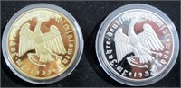 2 pcs Comm. Medallions Germany 1933