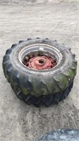 18.4 X 34 TIRES AND HUBS