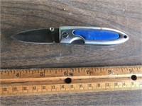 Gray & Blue Handled Pocket Knife