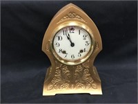 Ansonia Metal Manntle Clock with Porcelain Face