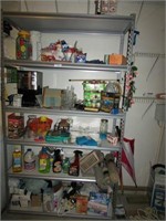 contents of shelf next to freezer