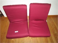 Red cushioned stadium chairs