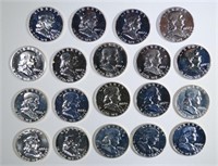19-MIXED DATE PROOF FRANKLIN HALF DOLLARS