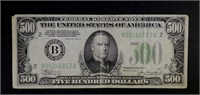 1934 A $500.00 FEDERAL RESERVE NOTE