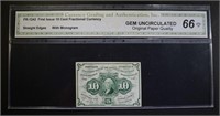 1862 10 CENT FRACTIONAL CURRENCY FIRST ISSUE