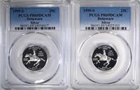 2 - 1999-S SILVER DELAWARE QTRS PCGS