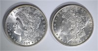 1887 & 1900-O MORGAN DOLLARS CH BU