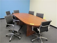 8' Oval Conference Table w/ (6) Chairs