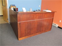 Reception Desk w/ (2) Side Chairs & Table