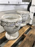 Pair of cement planters
