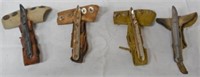 lot of 4 metal & leather corn huskers