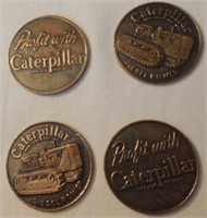 lot of 4 Caterpillar tokens