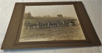 Old Photo of Wagon w/ 8 Horses