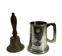 Brass Bell w/ Engraved Beer Mug