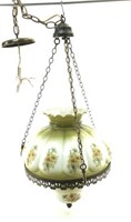 Painted Glass Hanging Lamp - Large