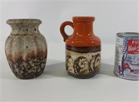 2 vases en grès W Germany stoneware vases