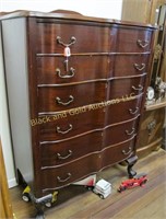 Mahogany 6 drawer chest of drawers