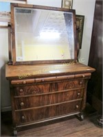 6 drawer wooden dresser with mirror