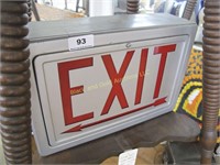 Metal lighted Exit sign