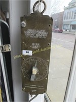 Chatillon's brass front milk scale