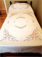 LOVELY HAND EMBROIDERED SINGLE BEDSPREAD