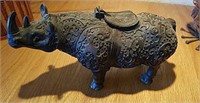 Metal Rhinoceros Decor