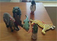 Carved animal ornaments