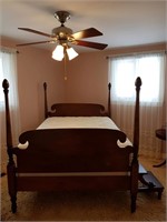SOLID MAHOGANY TALL FOUR POSTER DOUBLE BED