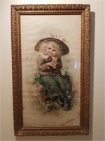 SWEET 1800'S PRINT IN ORIGINAL FRAME