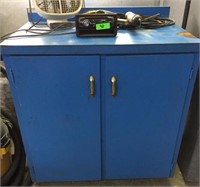 Blue 2 Door Work Top Storage Cabinet