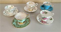 KT- Another Lot of 5 Cups & Saucers