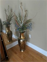 LR-Ceramic Tall Flower Vase with Arrangement