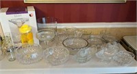 KT- Large lot of Assorted Crystal & Glass