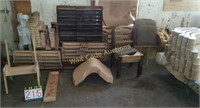 Pew pieces Misc Lot ,Chair, Chairs w/o Legs, (2)