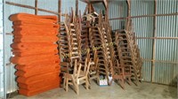 Chairs Lot of 70-Wooden-Stained (no backs or