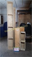 Misc. Shelves-Wood (4) 8'H x 12"W x 12"L (3) 45"h