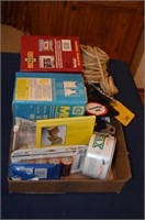 Lot of bathroom and cleaning supplies