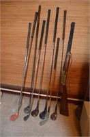Vintage golf clubs and BB gun