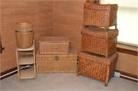 Miscellaneous wicker baskets