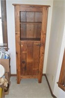 Antique wooden chest of shelves with door