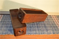 Small antique wooden boxes