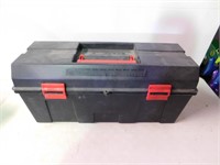 Plastic tool box. M - 26" L x 12" H x 9.5" W