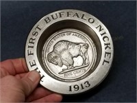 1913 The First Buffalo Nickel Metal Dish